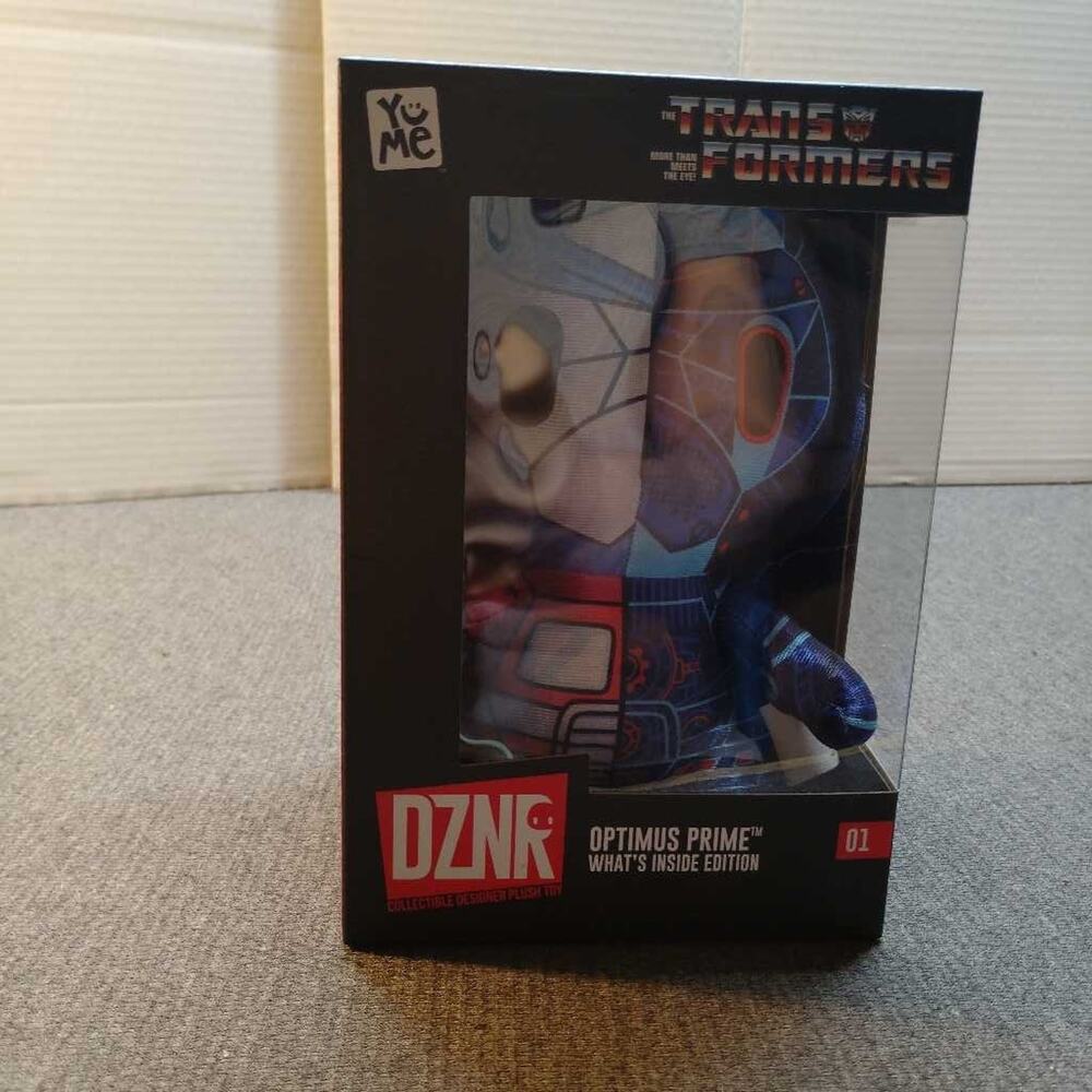 YuMe DZNR Optimus Prime Whats Inside Edition Plush Transformers New